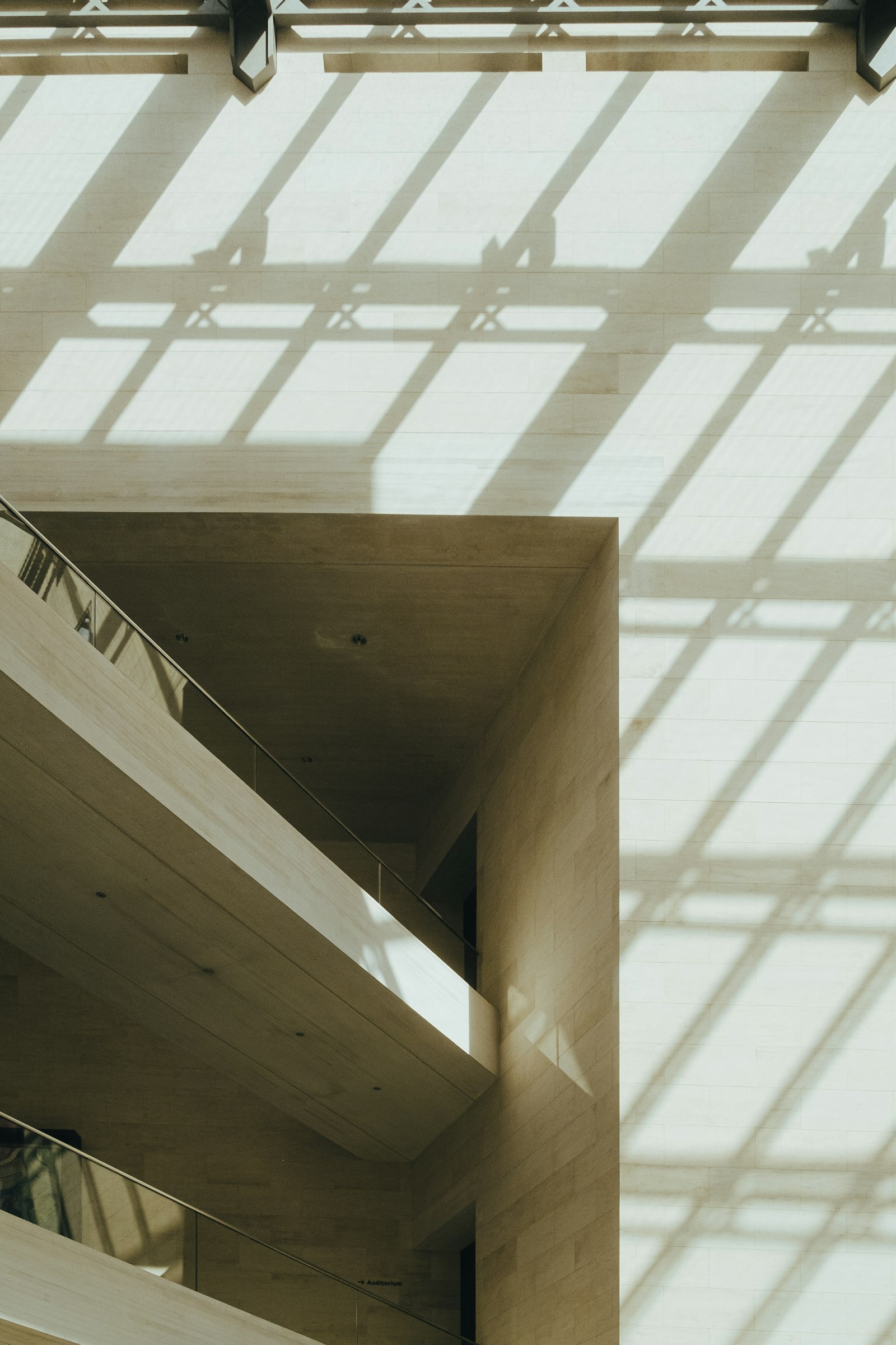Interior space — natural light through glass panels